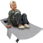 Rallonge de siège de lit de voyage pour repose-pieds d'avion pour enfants(gris)