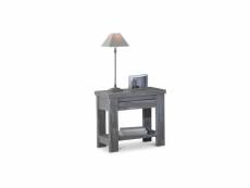 Table de chevet 1 tiroir bois massif gris - gabriel