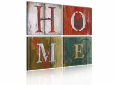 Tableau welcome home taille 80 x 80 cm PD9072-80-80