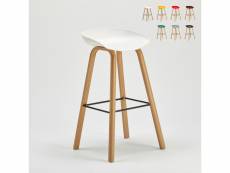 Tabouret de bar café cuisine et salon chaise effet bois towerwood - blanc Superstool