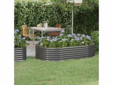 Vidaxl lit surélevé de jardin acier enduit de poudre 175x100x36cm gris