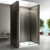 Alix Porte de douche coulissante h. 200 cm en verre 8 mm largeur 120 cm transparent
