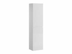 Armoire de rangement de angela hauteur 150 cm blanc brillant - meuble de rangement haut placard armoire colonne