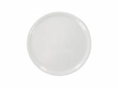 Assiette à pizza en porcelaine blanche 330 mm napoli - lot de 6 - saturnia - - porcelaine