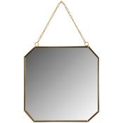 Aubry Gaspard - Miroir carré en métal laqué doré Carré - Doré