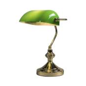 Banker - Lampe de notaire - 1 lumière - l 265 mm - Vert - Art Deco, Classique/Antique, Rétro - éclairage intérieur - Salon i Chambre - Vert - Qazqa