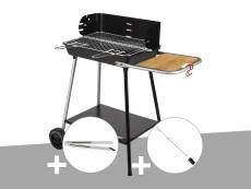 Barbecue charbon Florence Somagic + Pince en inox +