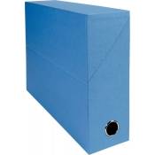 Boîte de transfert en papier toilé dos 9 cm bleu