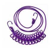 Étendoir à linge élastique avec 12 clips - violet