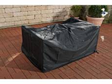 Housse de protection 305x165x65 pour meubles de jardin mandal , noir
