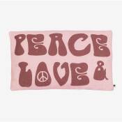 Housse Rectangulaire en Coton (30x50 cm) Peace & Love