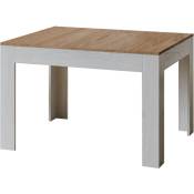 Itamoby - Table extensible 90x120/180 cm Bibi Mix Plateau Chêne Nature - Piètement Frêne Blanc