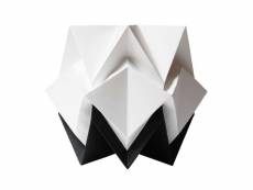 Lampe de table origami bicolore en papier - taille m