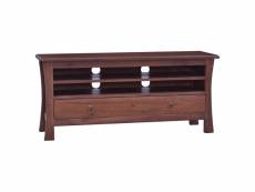 Meuble tv | banc tv armoire de rangement marron classique 100x30x45 cm bois d'acajou massif meuble pro frco88937