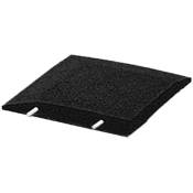 Pièce d'angle de bordure en caoutchouc aires de jeux / bande forme de L - 40 x 40 cm - Noir - Noir