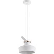 Plafonnier luminaire suspendu salon et bureau design industriel E27 Sans ampoules, Cuivre Blanc - Paco Home