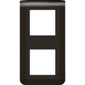 Plaque de finition verticale Mosaic - 2x2 modules - Noir mat - Legrand