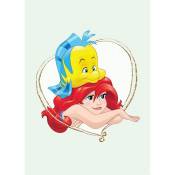 Poster Disney La petite sirène - Ariel et polochon portrait 50 cm x 70 cm Multicolor