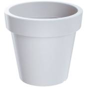 Pot en plastique Lofly avec support en couleur blanche