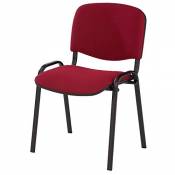 Siège visiteur empilable - dossier rembourré, piétement chromé - habillage anthracite, lot de 2 - chaise chaise empilable chaise empilable rembourrée 