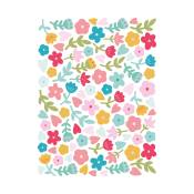 Stickers Mini-fleurs en vinyle mat multicolores roses