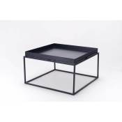 Table Basse métal Noir Style Industriel 60x60x40CM - Noir - Kosmi