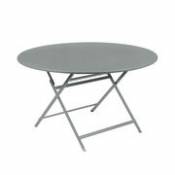 Table pliante Caractère / Ø 128 cm - 7 personnes - Fermob gris en métal