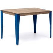 Table Salle a Manger Lunds 120x80x75cm Bleu-Vieilli Box Furniture Bleu