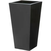 Tremont Pot de Fleur - Carré et Grand - Onyx noir Jardinière Balcon Léger et Facile à déplacer - Plastique rotomoulé - 38,1 x 38,1 x 71,1 cm - Noir