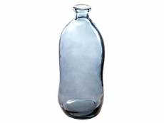 Vase vintage en verre "bouteille" 73cm orage