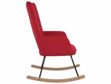 Vidaxl chaise à bascule rouge bordeaux velours