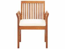 Vidaxl chaises à dîner de jardin et coussins 2pcs bois d'acacia massif 45965