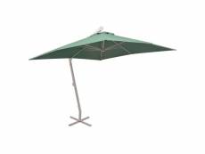 Vidaxl parasol 300 x 300 cm poteau en aluminium vert 42973