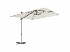 Vidaxl parasol avec base portable sable 276335