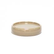 1001kdo - Porte savon en ceramique 3.5 x 10 cm Bulleas taupe