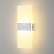 Applique Murale LED Intérieur, 12W Lampe Murale en
