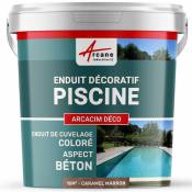 Arcane Industries - Décoration piscine enduit de cuvelage finition béton ciré arcacim deco - 16 m² - Caramel Marron - Caramel Marron