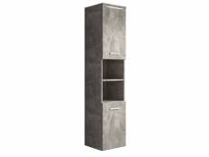 Armoire de rangement paso hauteur 160 cm beton gris - meuble de rangement haut placard armoire colonne