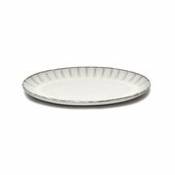 Assiette Inku / Ovale Small - 25 x 17,5 cm - Serax blanc en céramique