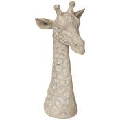 Atmosphera - Statuette Tête de girafe - H32 cm créateur d'intérieur - Beige