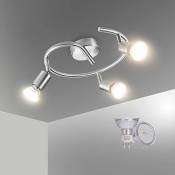 Bojim Plafonnier LED 3 Spot Orientables avec Ampoules