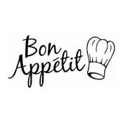 Bon Appetit Autocollant Vinyle Stickers Muraux pour Cuisine Salle à Dner Maison Art Décoration - Groofoo