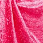 CAREFIL Tissu Panne de Velours - Rose Fuchsia - par