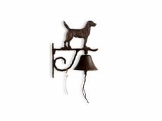 Cloche chien fonte marron 21x11x26cm - décoration