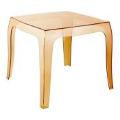 CLP - Table du salon élégant en table basse en plastique transparent différentes couleurs Couleur : ambre