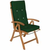 Detex - 6x Coussins de chaise pour salon de jardin coussin chaise de coussin pour chaise à dossier haut Siège confortable Vert