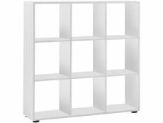 Etagère bibliothèque blanche 9 cases 104 x 108 x 29 cm (lxhxp)