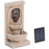 Fontaine solaire Fontaine de jardin solaire 2 niveaux & tête de lion LED