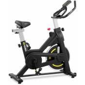 Helloshop26 - Vélo d'intérieur - roue d'inertie de 8 kg - supporte jusqu'à 100 kg - lcd fitness musculation sport - Or