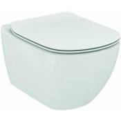 Ideal Standard - Tesi - Cuvette de toilette suspendue avec abattant SoftClose, Rimless, blanc T355101